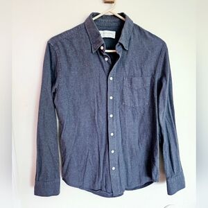EVERLANE button down Blue gray Long Sleeve Cotton Front Pocket Size S